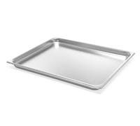 HENDI Recipiente GN 2/1, contenedor GN,apilable,resistente a Temperaturas de -40° a 300°C,apto para hornos,congeladores,calientaplatos,baño María,11L,650x530x(H) 40mm,acero inoxidable 18/10