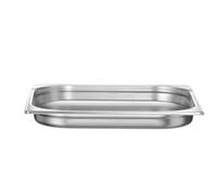 HENDI Recipiente GN 2/3,contenedor GN,bordes redondeados,resistente a Temperaturas de -40° a 300°C,apto para hornos,congeladores,calientaplatos,baño María,3L,354x325x(H) 40mm,acero inoxidable