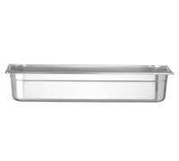 HENDI Recipiente GN 2/4,contenedor GN,apilable,resistente a Temperaturas de -40° a 300°C,apto para hornos,congeladores,calientaplatos,baño María,5.8L,530x162x(H) 100mm,acero inoxidable 18/10