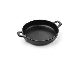 HENDI Recipiente mini para presentar y servir alimentos, cacerola, cazuela, fuente de presentación, bandeja para servir comida, no apto para hornos ni microondas, 189x147x(H) 37mm, melamina, negro