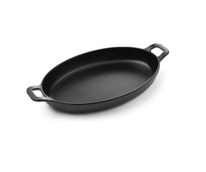 HENDI Recipiente mini para presentar y servir alimentos, cacerola, cazuela, fuente de presentación, bandeja para servir comida, no apto para hornos ni microondas, 263x140x(H)37mm, melamina, negro