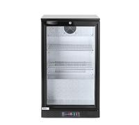 HENDI Refrigerador bajo mostrador para bebidas Arktic, 1 puerta, 86L, 0 a 10°C, 220-240V, 120W, 500x530x(H) 865mm, acero con recubrimiento en polvo negro