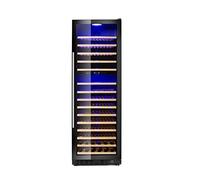 HENDI Refrigerador de Vinos, 2 Zonas, Vinoteca, Nevera, Cava, Enfriador de Vinos, para 160 Botellas, 15 Estantes Extraíbles, de 5 a 22°C, luz LED, 230V, 150W, 595 x 730 x 1784 mm, Acero Inoxidable
