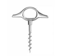 HENDI Sacacorchos abridor de vino vintage retro estilo francés, sacachorchos de tornillo, abrebotellas de vino en forma de T, sacacorchos sommelier, acero al carbono niquelado, 10,5 cm