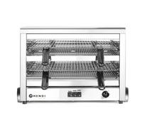 HENDI Salamandra eléctrica profesional, cuarzo infrarrojo, GN 1/1, 400V, 4500W, 682x528x(H)455mm, acero inoxidable