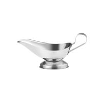 HENDI Salsera, 140 ml, con base, cazo recipiente pequeño para salsas, salsera con pico vertedor, 135x76x(H)70mm, acero inoxidable