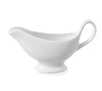 HENDI Salsera de Porcelana Blanca, con Base, Jarra para Salsas con Pico Vertedor, 173x54x(H)102 mm, Vajilla Profesional de Mesa
