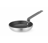 HENDI Sartén de freír, fondo de inducción, apto para todas las fuentes de calor y hornos hasta 260 °C, recubrimiento antiadherente, mango largo remachado, base 200 mm, diámetro 260x(h)45 mm, aluminio