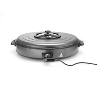 HENDI Sartén eléctrica multiusos, paellera cazuela olla plancha, de fiestas, revestimiento antiadherente, termostato, con tapa, interior: ø55cm profundidad: 6cm, 230V, 1600W, ø620x(H)190mm, aluminio