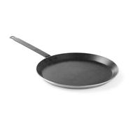 HENDI Sartén para Crepes, fondo inducción, apto para todas las fuentes de calor y hornos hasta 260 °C, recubrimiento antiadherente, mango largo remachado, base 280 mm, diámetro 320x(h)20 mm, aluminio