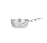 HENDI Sartén para saltear sin tapa, fondo de inducción continuo, apto para todas las fuentes de calor y el lavavajillas, con mango largo que se mantiene frío, 1.5 L, ø200x(h)60 mm, acero inoxidable