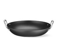 HENDI Sartén para servir, con dos asas, apta para inducción y horno hasta 250°C, fondo: ø185mm, fuente, plato, bandeja de servir, asar, sartén de cocina, 297x264x(H)78mm, acero al carbono