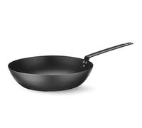HENDI Sartén Wok, apta para inducción y horno hasta 220°C, fondo: ø180mm, con recubrimiento antiadherente natural después de curar, 530x304x(H)105mm, acero al carbón