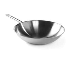 HENDI Sartén Wok, de 3 capas, sin tapa, apto para todas las fuentes de calor y el lavavajillas, duradero y excelente retención del calor, base ø145 mm, ø360x(h)90 mm, aluminio, acero inoxidable
