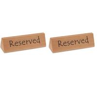 HENDI Señal de mesa Reservado - "reservado" - 152x44x(H)44 mm (Paquete de 2)