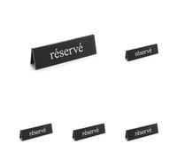 HENDI Señal de mesa Reservado -"réservé" - 130x30x(H)38 mm (Paquete de 5)