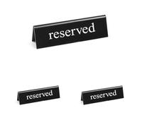 HENDI Señal de mesa Reservado - "reserved" - 130x35x(H)40 mm (Paquete de 3)