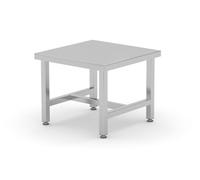 HENDI Soporte de ollas, porta ollas, encimera de trabajo, mesa, estante, para ollas grandes, soldado, patas ajustables, peso máximo: 100 kg/m², 550x550x(H)450 mm, acero inoxidable