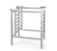 HENDI Soporte para hornos de convección H90 y H90S (227060 y 227077), estructura de acero inoxidable, con 6 guías para bandejas GN 1/1, 595x595x(H)570mm