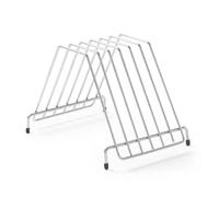 HENDI Soporte para tablas de cortar, capacidad para 6 tablas de hasta 2 cm de grosor, rejilla, organizador, escurridor, estante de almacenamiento, 315x212x(H) 200mm, acero inoxidable