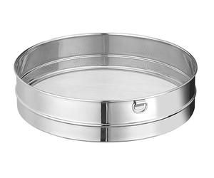 HENDI Tamizador para Harina, Tamiz con Malla Fina, Colador de Cocina Apto para Lavavajillas, ø308x(H)74mm, Acero Inoxidable