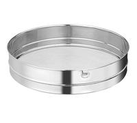 HENDI Tamizador para Harina, Tamiz con Malla Fina, Colador de Cocina Apto para Lavavajillas, ø358x(H)76mm, Acero Inoxidable