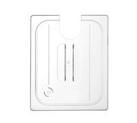 HENDI Tapa Gastronorm con hueco para el circulador sous-vide - GN 1/2 - Transparente - 265x325 mm