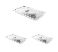 HENDI Tapa Gastronorm, GN 1/1, Plata, 1 (Paquete de 3)