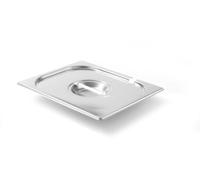 HENDI Tapa Gastronorm GN 1/2 con rebaje para cucharón, Kitchen Line, resistencia térmica -40 °C a 250 °C, 325x265mm, grosor 0,7mm, acero inoxidable