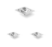 Hendi Tapa Gastronorm GN 1/6, Acero Inoxidable (Paquete de 3)