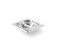HENDI Tapa Gastronorm GN 1/6, Kitchen Line, resistencia térmica -40 °C a 250 °C, 176x162mm, grosor 0,7mm, acero inoxidable