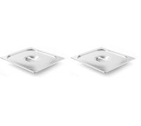 HENDI Tapa Gastronorm GN 2/3, Plata (Paquete de 2)