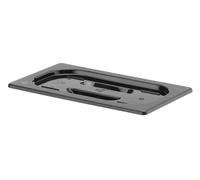 HENDI Tapa Gastronorm - PC - GN 1/4 - Negro - 265x162 mm