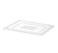 HENDI Tapa GN 1/2, de polipropileno, adecuada sólo para recipientes GN de polipropileno de HENDI, resistencia térmica: -40 a 80 °C, apta para el lavavajillas, transparente