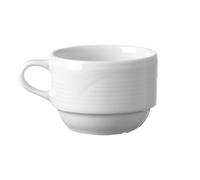 HENDI Taza de café, 170ml, con bordes reforzados, ø79mm, porcelana blanca