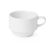 HENDI Taza de café, 170ml, con bordes reforzados, ø80mm, porcelana blanca