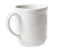 HENDI Taza de desayuno, tazón, jarra, mug, 220ml, con bordes reforzados, porcelana blanca