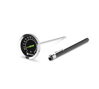 HENDI Termómetro analógico para carne, con funda protectora, rango de temperatura: hasta 300 °C, termómetro de cocina, termómetro para barbacoa, longitud de sonda: 126 mm, diámetro 52 x 140 mm, acero