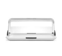 HENDI Vitrina expositora, mostrador, panera, exhibidor de Alimentos para Buffets, restaurantes, Banquetes, comercios, con Cubierta Transparente Deslizante, 465x310x(h) 190 mm, PP, PS
