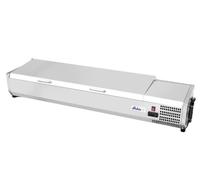 HENDI Vitrina expositora refrigerada GN 1/3 para servicio - 8x GN 1/3-230V / 180W - 0/8˚C - 1805x395x(H)290 mm