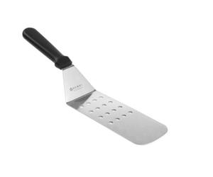 HENDI Volteador flexible perforado - Negro, Espátula de cocina flexible para voltear, perforada, 360mm