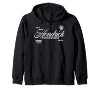 Hendrick Motorsports Classic Cursive Text & Checkered Shield Sudadera con Capucha