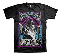 Hendrix Jimi - T-Shirt # M Unisex Black # Electric Ladyland Neon