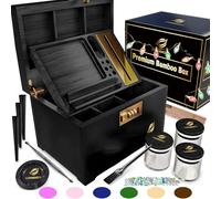 HENEVOL Caja de almacenamiento grande de, a prueba de olores, con bandeja rodante, para hierbas y accesorios, juego de almacenamiento con cerradura