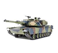 Heng-Long Char RC en 1:16th U.S. M1A2 Abrams Version Pro Battle System (2,4 GHz + Infrarrojos + Bolas 6 mm + Humo + Sonidos + Caja y orugas Metal)