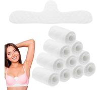 HENGBIRD 10 Forros de Sujetador de Algodón para Mujer Erupción de Sudor Almohadilla Absorbente de Sudor para Debajo de los Senos Rectangular Debajo Bra 3 Capas