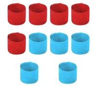 HENGBIRD 10 Piezas Brazalete de Capitan de Futbol, Rojo y Azul Brazalete Capitan, Brazalete de FúTbol, Pulseras para Airsoft, Pulseras de CapitáN de FúTbol para Eventos Deportivos, Clubes, Equipos