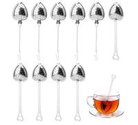 HENGBIRD 10 Piezas Colador Te, Infusor De Te, Fabricado En Acero Inoxidable 304 Filtro Te, Colador De Té Para Preparar Té, Apto Para Tés, Especias Y Aromas