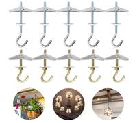 HENGBIRD 10 Piezas Techo Gancho,M5/M6 90mm Resorte Gancho para Pared Anclaje de Paneles Colgantes Pernos de Palanca Perno de Ganchos de Palanca Mariposa Ala Cargada por Resorte Hardware Perno