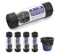 HENGBIRD 100 bolsas de inodoro biodegradables, color negro, juego de bolsas higiénicas, bolsas higiénicas, bolsas de residuos para niños, para camping, camping, equipamiento esencial